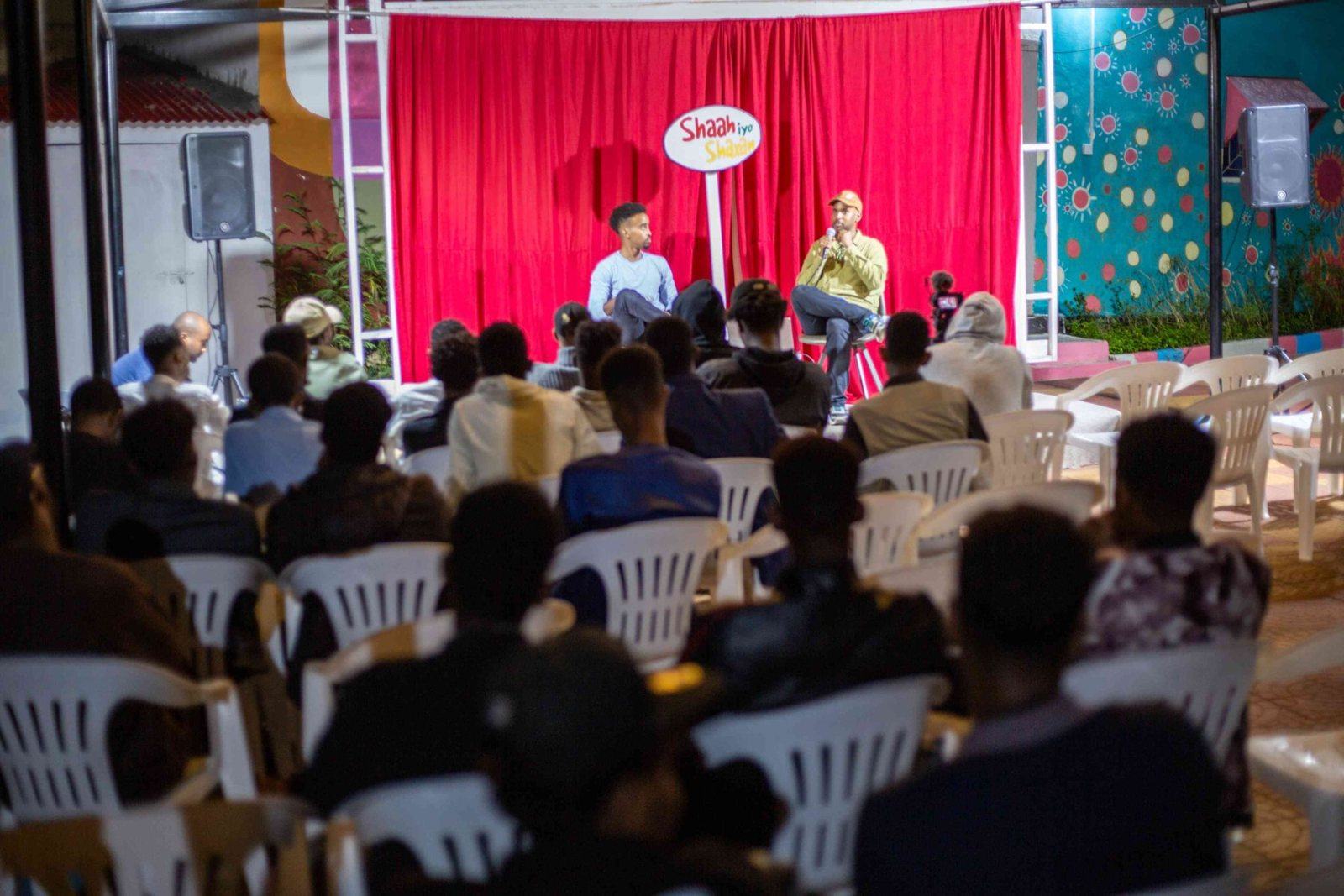 Audience at the open mic