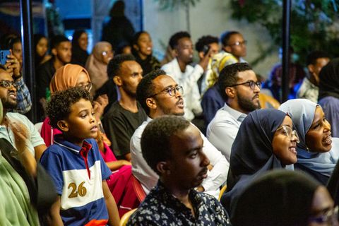 Audience at a film night